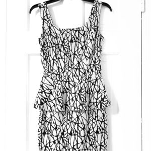 Bar lll Black and Off-White Bodycon Dress